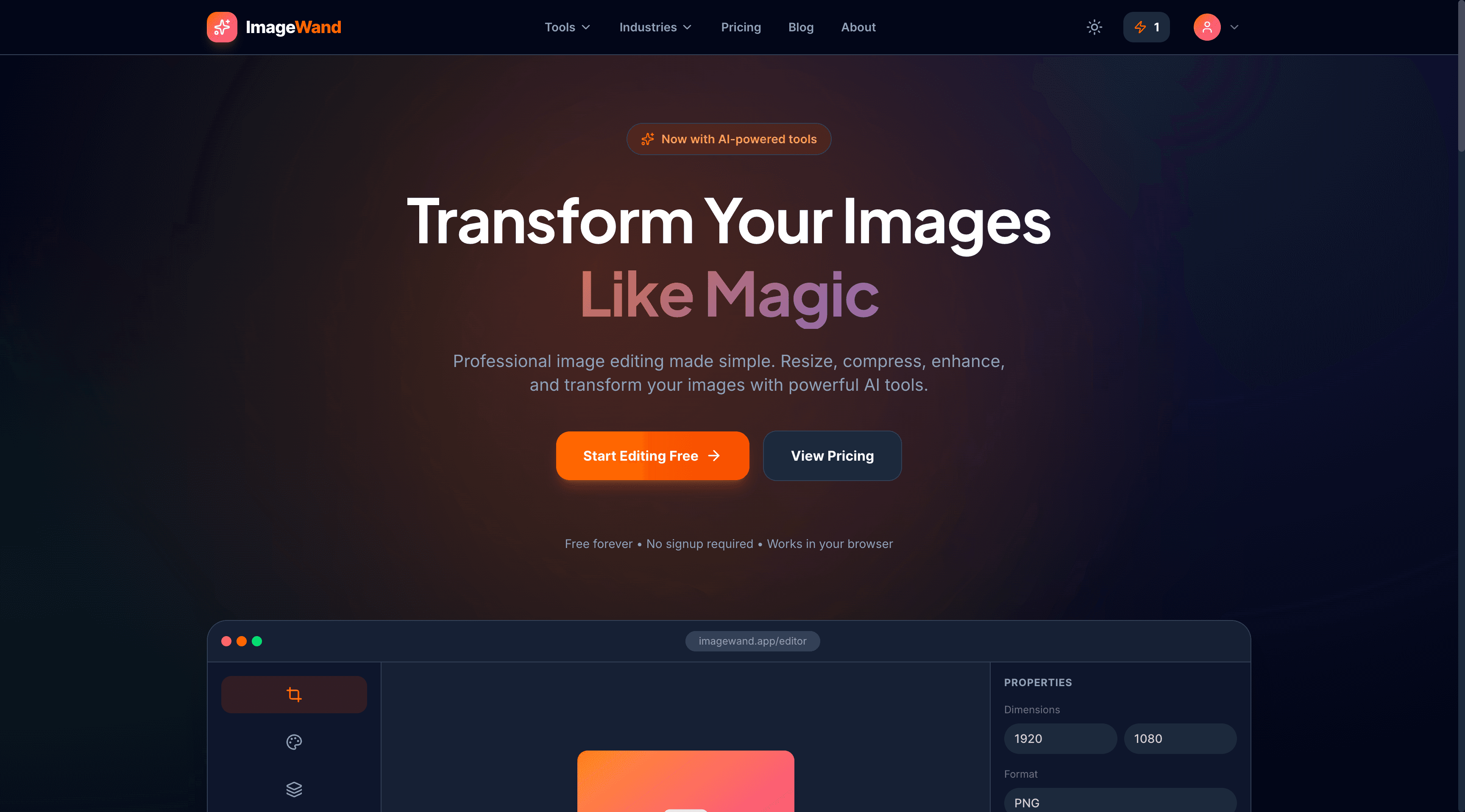 ImageWand — AI & ML screenshot
