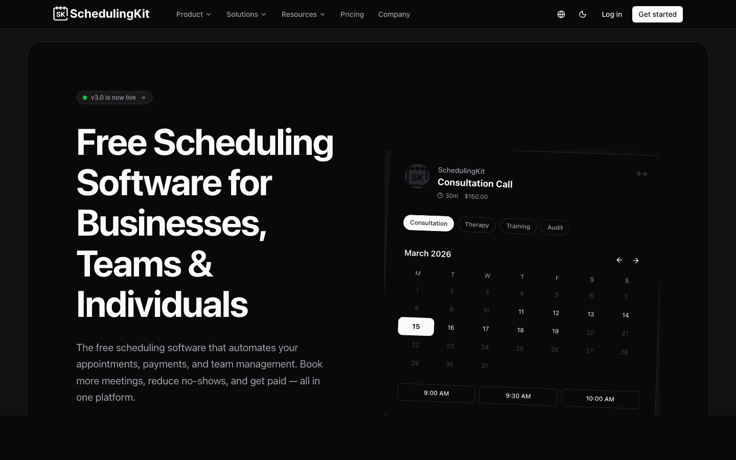 Scheduling Kit — SaaS screenshot