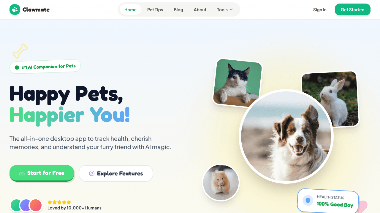 ClawMate — Mobile Apps screenshot